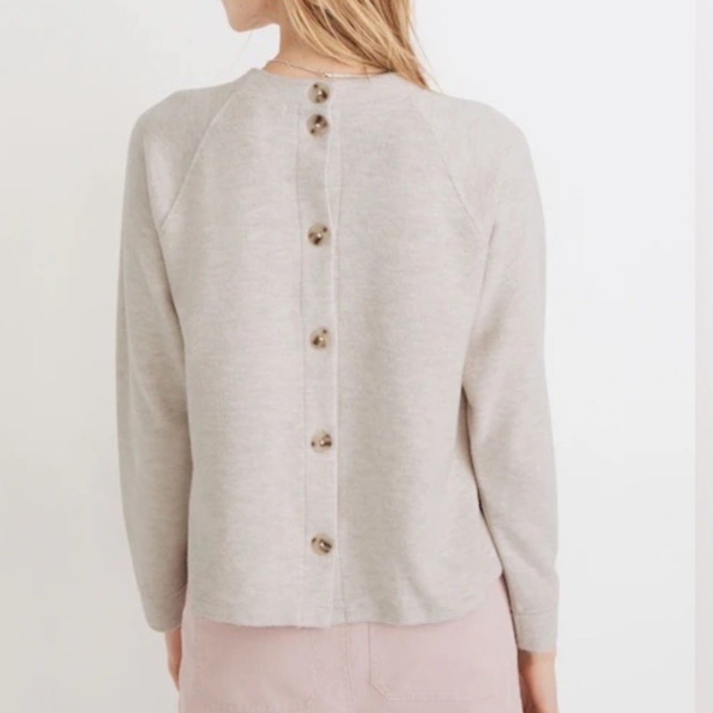 Madewell Plush Button-Back Long Sleeve Top XS
